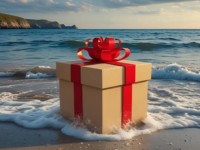 The gift box was floating in the sea, something was found as soon as it was opened, it happened The gift box was floating in the sea, something was found as soon as it was opened, it happened
