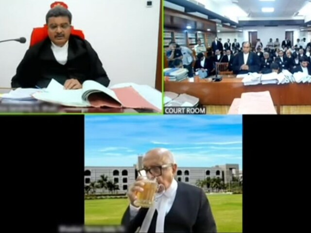 भरी अदालत में बीयर गटकता दिखा वकील, भड़क गए जज साहब, तुरंत ले लिया एक्शन