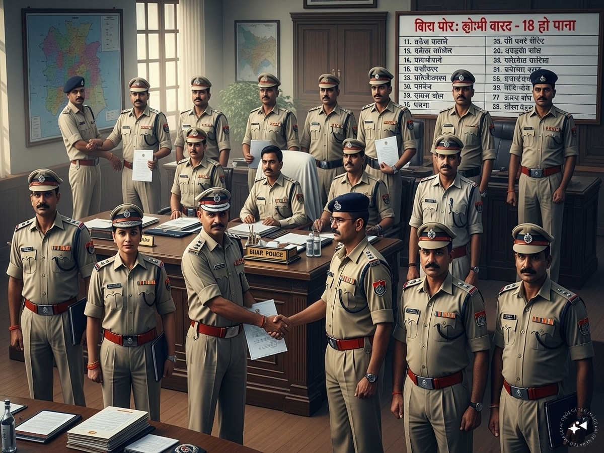 पटना में 18 पुलिस इंस्पेक्टरों का तबादला, विशेष शाखा में नियुक्ति.