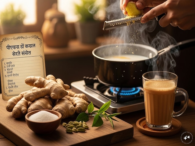Perfect ginger tea making secret recipe, with milk, make tea without milk