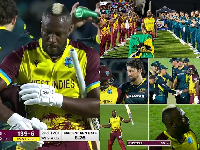 6,6,6,6 ... ruthless in retirement match, Andre Russell broke havoc on AUS 6,6,6,6 ... ruthless in retirement match, Andre Russell broke havoc on AUS
