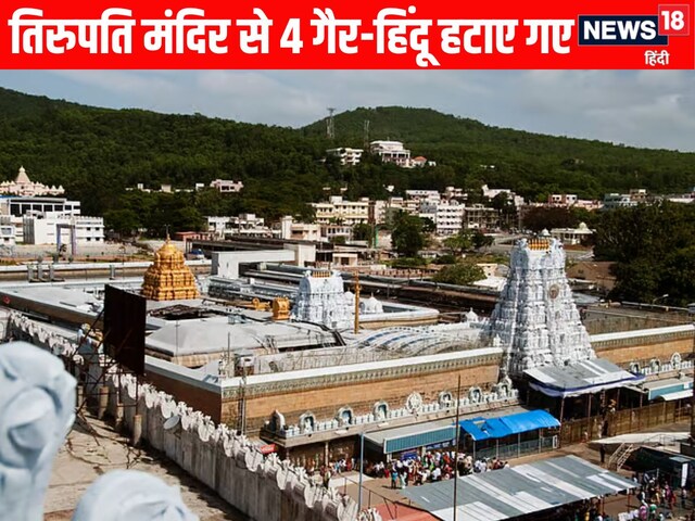 तिरुपति में 4 नॉन-हिंदू कर्मचारी, आस्था के खिलाफ काम, दिखाया बाहर का रास्ता