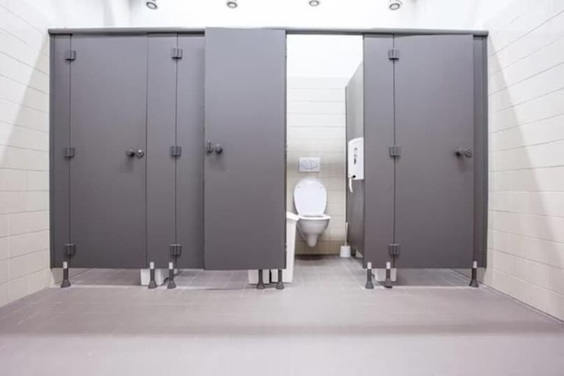 Why does public toilet doors gap down? 99% people will not know 4