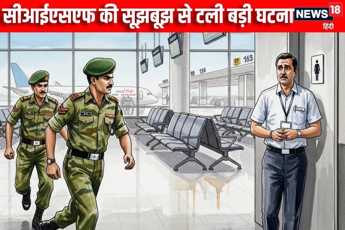 Airport के टॉयलेट में था शख्स जूता देखकर चिल्लाने लगा युवक बोला- सर वो तो