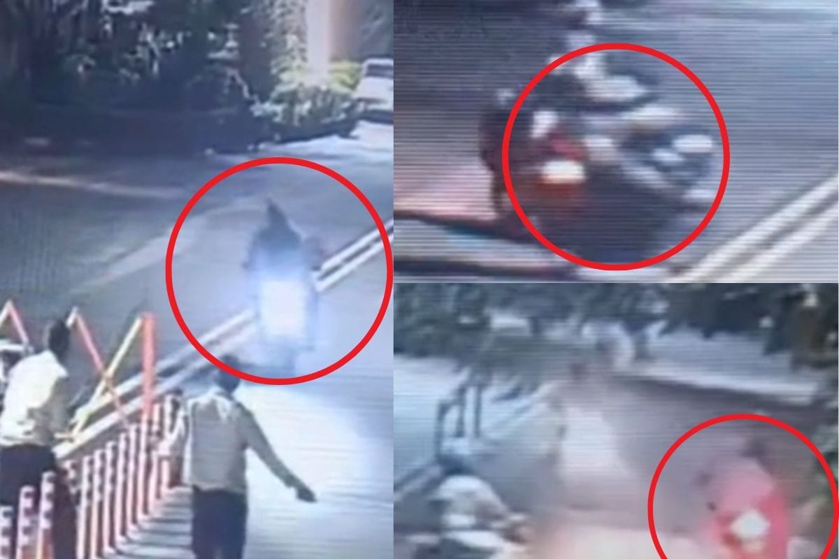 बैरिकेट लगाया डंडा दिखाया फिर भागे तो बाइक से मारी टक्कर दिल्ली पुलिस की बहादुरी का Video
