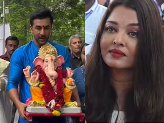 गणेश विसर्जन पर उमड़ा बॉलीवुड, भक्ति में लीन दिखीं ऐश्वर्या राय गणेश विसर्जन पर उमड़ा बॉलीवुड, भक्ति में लीन दिखीं ऐश्वर्या राय