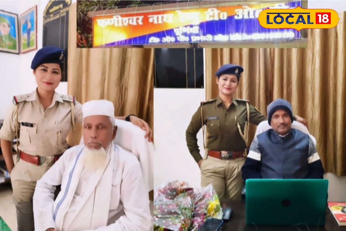 बिहार में गजबे हो गया! थाना प्रभारी की कुर्सी पर बैठा बुजुर्ग, फोटो वायरल