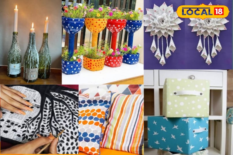 Hyderabad: We often buy expensive items to decorate our home, on which a lot of money is spent. But do you know that you can make a beautiful decoration item even by recycle the useless goods lying in the house? This is not only a great way to save money, but also beneficial for the environment. Let's know some easy and creative ideas with the help of which you can decorate the house with waste. 