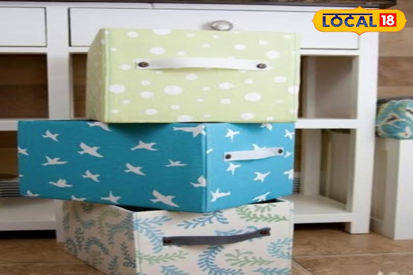 5. Instead of throwing storage box biscuits or chips compartments from coaches, you can make storage box by decorating them with cover paper or cloth. In this, you can keep small things like jewelery, stationery or stitching items. 