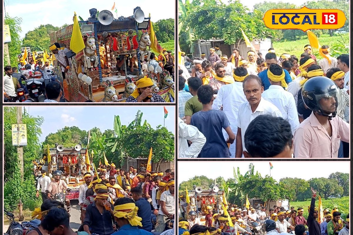 समस्तीपुर के गाहबर से निकली श्रीकृष्ण जन्माष्टमी शोभायात्रा, गाजे-बाजे, झांकियों, जयघोष और श्रद्धालुओं की उमड़ी भीड़ के बीच तय किया 30 किलोमीटर का सफर<br><br>