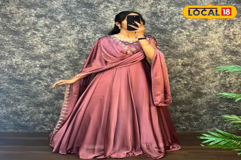 प्याजी पिंक गाउन डिजाइन प्याजी पिंक गाउन डिजाइन
