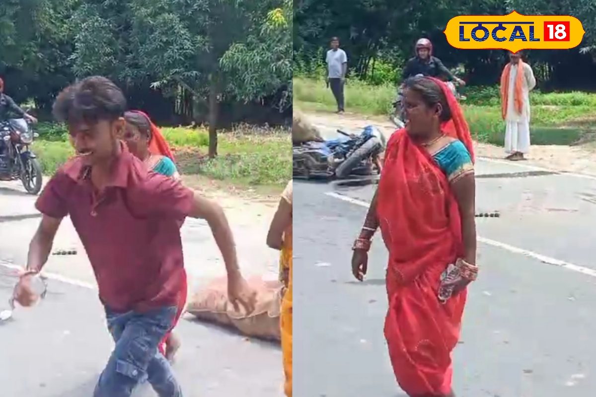 बीच सड़क पर शराब की लूट, महिलाओं ने भी बोरे में भरी बोतलें! वीडियो वायरल