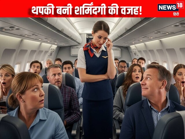 पैसेंजर ने दी थपकी और शर्मिंदगी से पानी-पानी हो गई एयरहोस्‍टेस, VIDEO वायरल