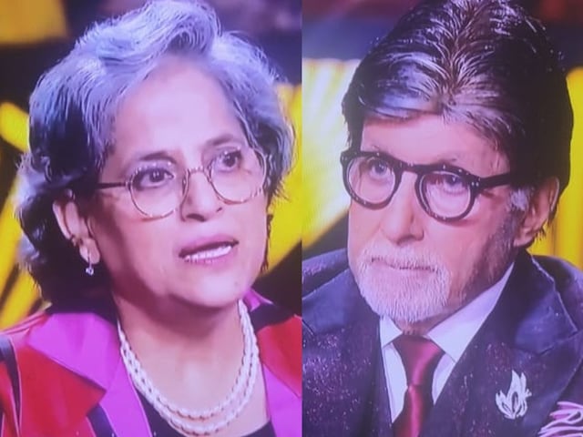 KBC 17 Live: स्नेहल जावरे को हराकर हॉट सीट पर बैठीं विजय चड्ढा KBC 17 Live: स्नेहल जावरे को हराकर हॉट सीट पर बैठीं विजय चड्ढा