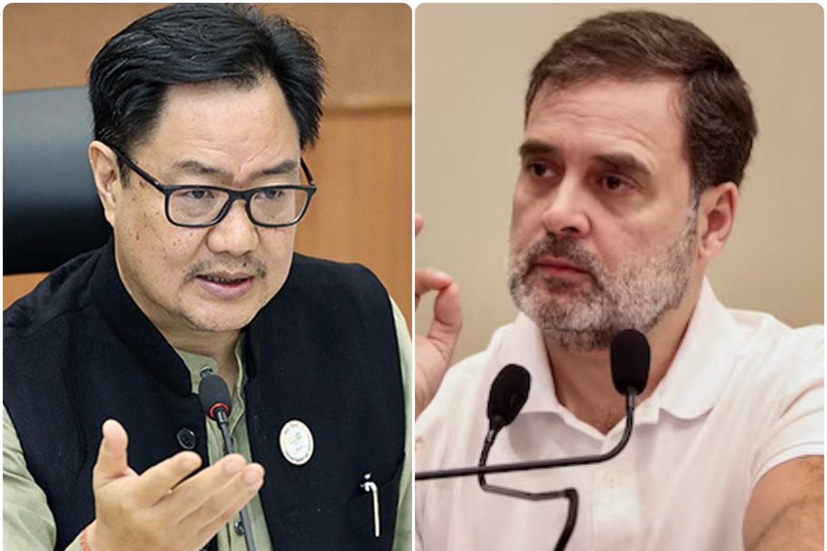 अगर राहुल गांधी बोल नहीं सकते या उन्हें बोलना नहीं आता तो रिजिजू ने घेरा