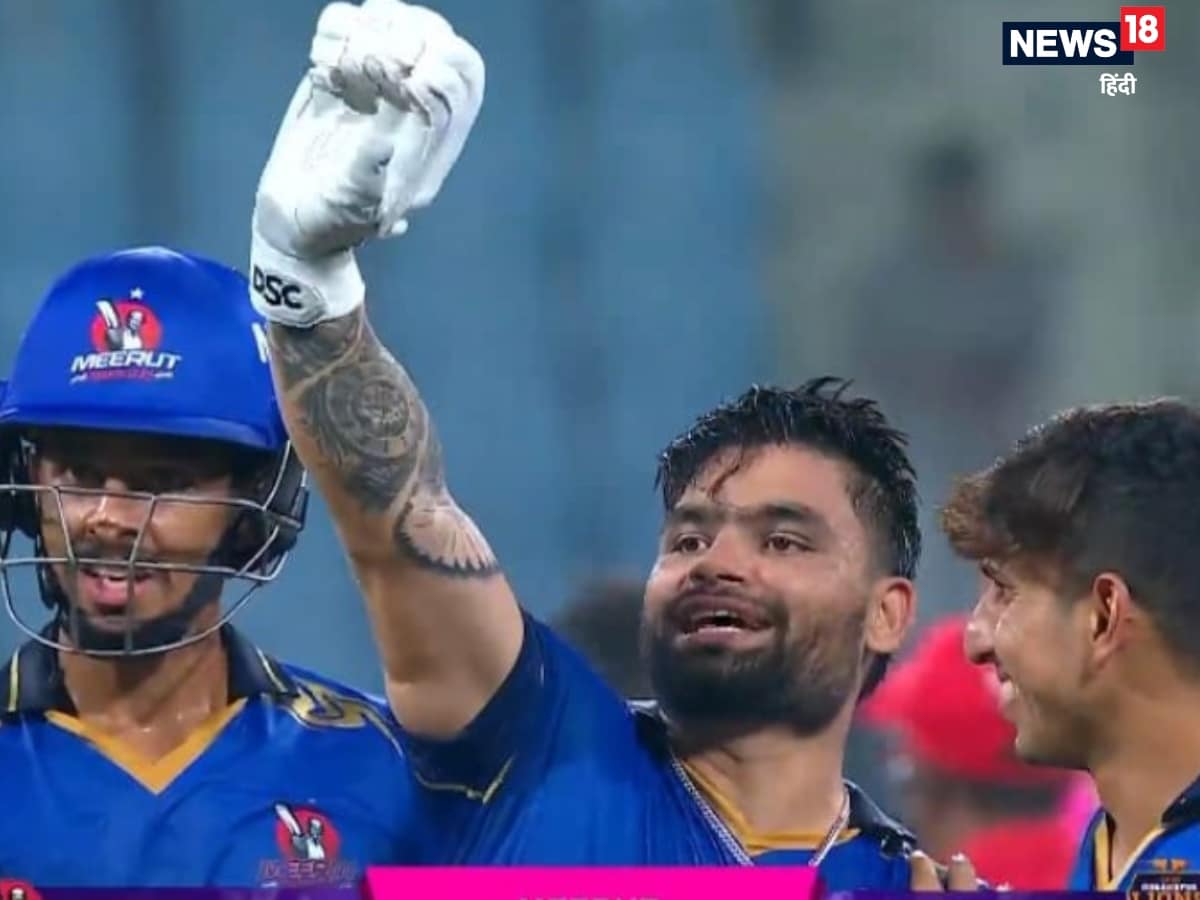 Rinku Singh, Rinku Singh Kentury, Rinku Singh Smashes Century vs Gorakhpur Lions, Mearat Mavrics vs Gorakhpur Lions, Rinku Singh Tentury Ahead of Asia Cup, Rinku Singh Upt20 League Century, Rinkury, Rinku Singh Hundred UPT20 League, Rinku Singh, Rinku Singh Century, Rinku Singh century