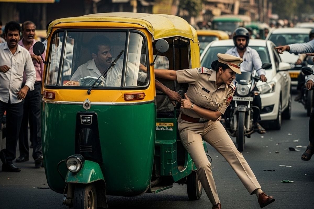 बेकाबू रिक्शा ड्राइवर... सड़क पर घिसटती रही महिला पुलिसकर्मी, भगाता रहा ऑटो