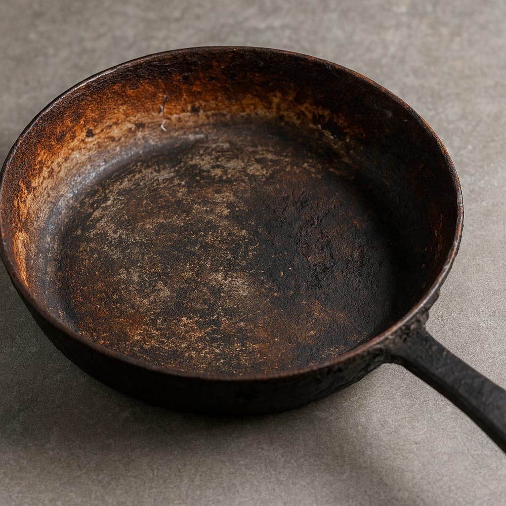 How to Clean Iron Kadai. Desi way to clean the iron pan easily 4