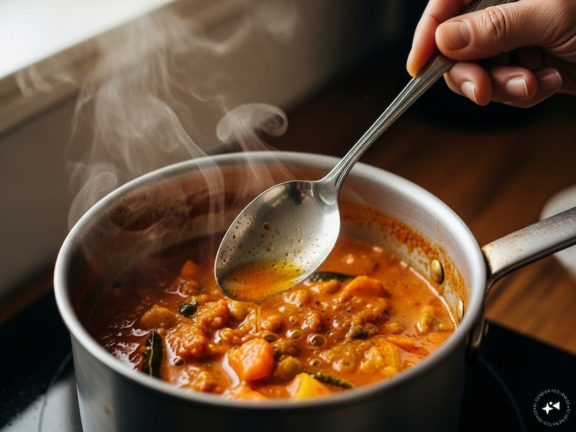 Remove oil from curry tricks, how to remove extra oil from vegetables, healthy cooking tips for less oil, how to fix oily curry, how to remove extra oil from gravy