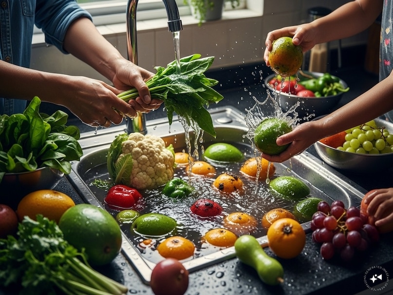 Vegetables and fruits were washed at mistakes, food safety tips in monsoon, home remedy for vegetable washing, how to disinfect vegetables and fruits, healthy kitchen tips for vegetables and fruits