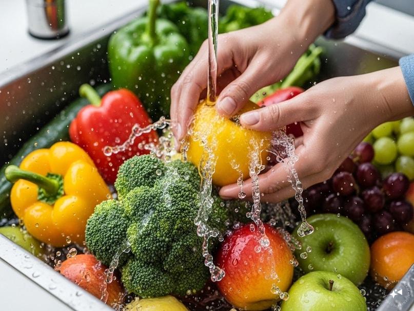 Vegetables and fruits were washed at mistakes, food safety tips in monsoon, home remedy for vegetable washing, how to disinfect vegetables and fruits, healthy kitchen tips for vegetables and fruits