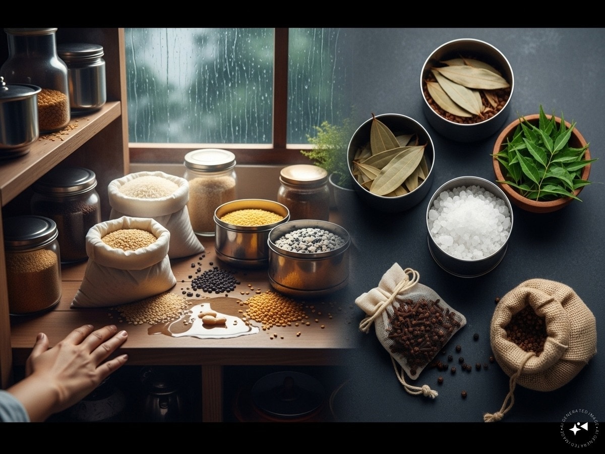 How to keep spices safe in Rainy Season. Easy home remedies to protect spices and ration in the rain 2