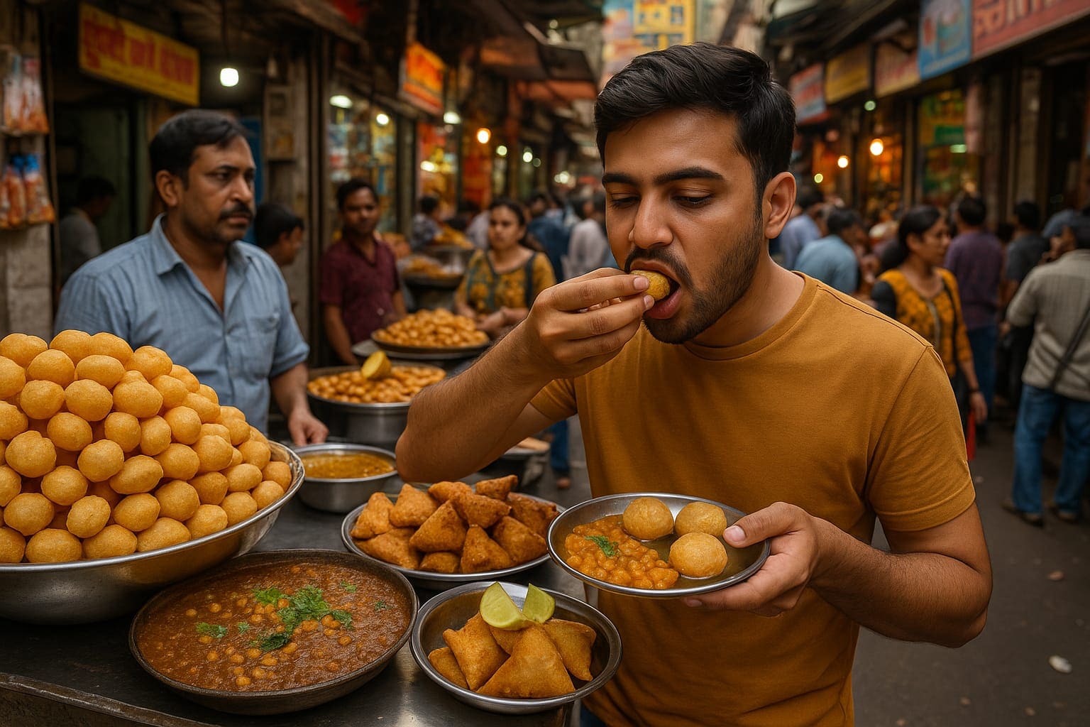 Best Street Food Places in Delhi. List of top 10 street food markets of Delhi 6