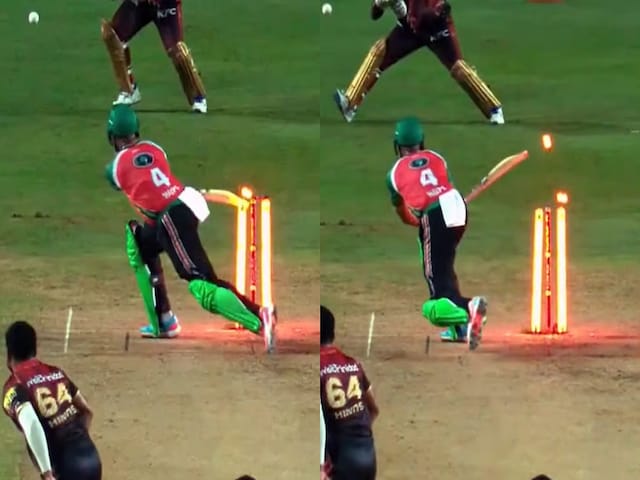 Come bull kill me ... Shai Hope became a hit wicket on wide ball, CPL's most strange out