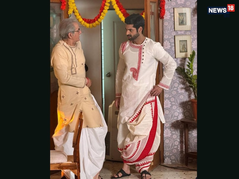 Festive Dhoti Styling: Dhoti is a new swag! From Ganesh festival to Diwali-Dussehra, try this styling, everyone's eyes will stop 8