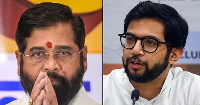 एकनाथ शिंदे और आदित्य ठाकरे.