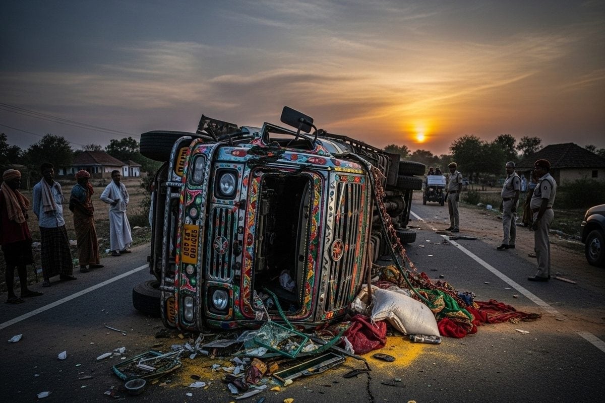 सड़क किनारे एक्सरसाइज कर रहे थे, ट्रक आया और 6 बच्चों को रौंद गया, 4 की मौत