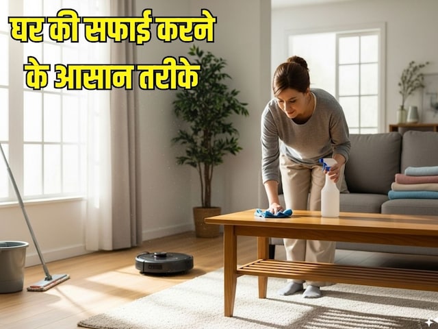 कम मेहनत में घर की बेहतर सफाई कैसे करें? फौरन अपनाएं ये 7 स्मार्ट ट्रिक्स कम मेहनत में घर की बेहतर सफाई कैसे करें? फौरन अपनाएं ये 7 स्मार्ट ट्रिक्स