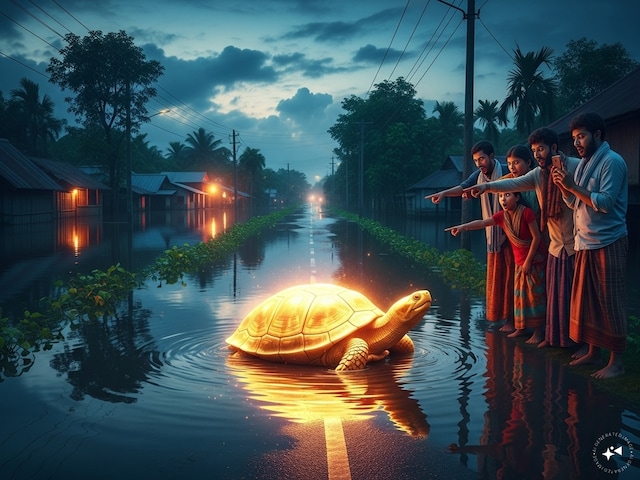 पानी से भरी सड़कों पर घूम रही थी अजीब चीज, लोग देखकर हुए हैरान, फिर पानी से भरी सड़कों पर घूम रही थी अजीब चीज, लोग देखकर हुए हैरान, फिर