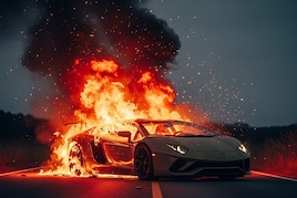 Video: Lamborghini Aventador में लगी आग, मिनटों में 9 करोड़ स्वाहा!