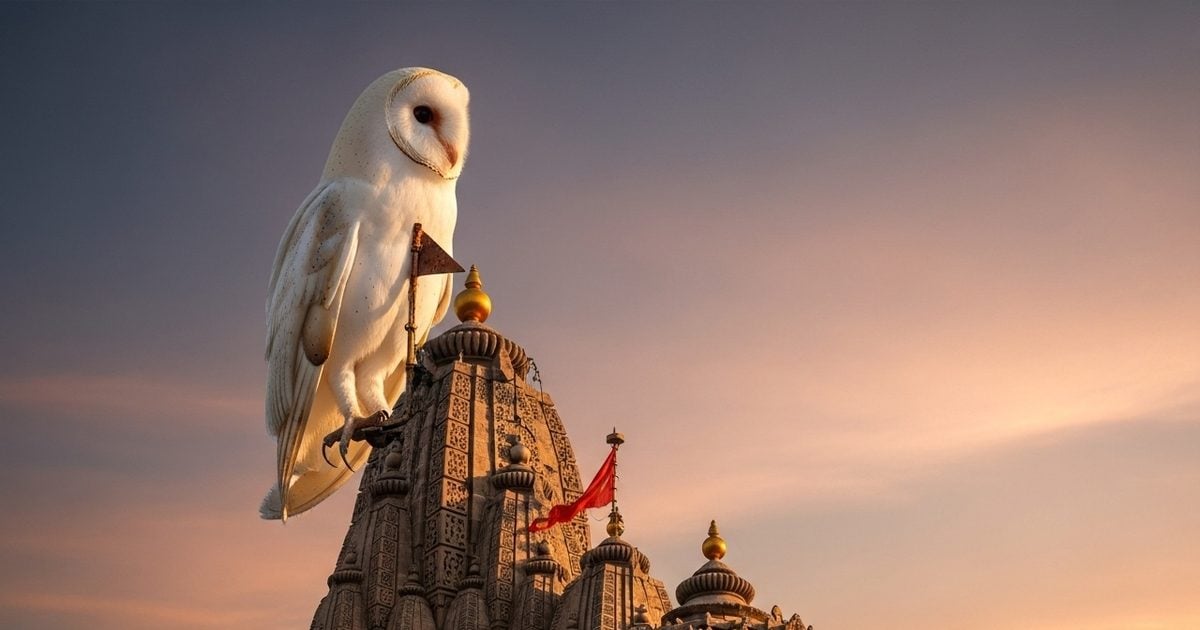 बाबा विश्वनाथ मंदिर के शिखर पर 3 दिन तक बैठा सफेद उल्लू – क्या आ रही है कोई शुभ घड़ी या विजय का संकेत?