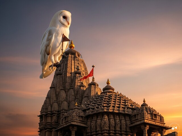 बाबा विश्वनाथ मंदिर के शिखर पर 3 दिन तक बैठा सफेद उल्लू - क्या कोई शुभ संकेत?
