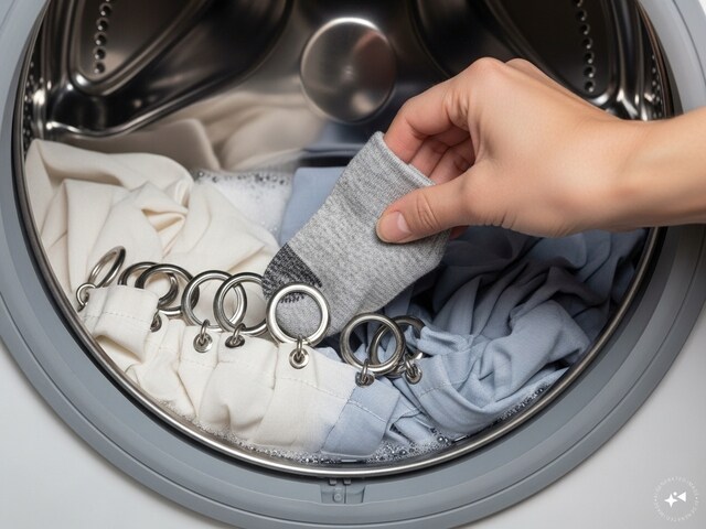 Do curtain rings break in a washing machine? Learn stock trick, save curtains