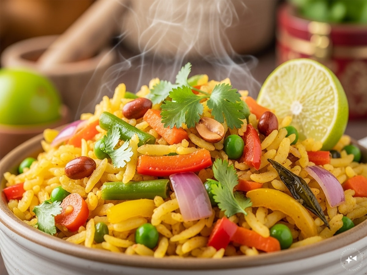 Poha Pulao Recipe Poha Pulao Recipe