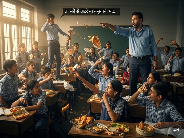 तुम सब पढ़ने नहीं, खाने... टीचर के इतना कहते ही मचा बवाल! मुरादाबाद में...