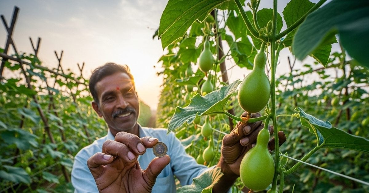 1 रुपए की ये ट्रिक… बना देगी आपको लौकी की खेती का ‘किंग’! जानें लटक विधि के फायदे