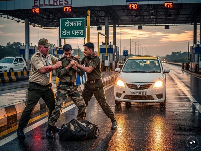 Meerut Jawan Se Marpeet Live: गांव वालों का टोल प्लाजा पर बवाल