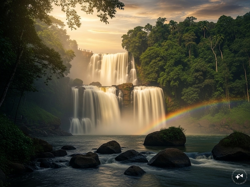 Athirappilly Waterfall: It is also called Niagra of India. Its real beauty is worth seeing in the rainy season. The dense forest around the waterfall makes it even more attractive. If you want, you can go here even after rain. This is the place where Prabhas, actor of Bahubali film, brings a shivaling. (Image-ai) Athirappilly Waterfall: It is also called Niagra of India. Its real beauty is worth seeing in the rainy season. The dense forest around the waterfall makes it even more attractive. If you want, you can go here even after rain. This is the place where Prabhas, actor of Bahubali film, brings a shivaling. (Image-ai)