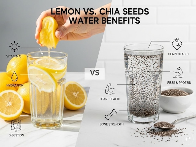 Lemon water or chia seed water ... Which is beneficial to drink on an empty stomach in the morning