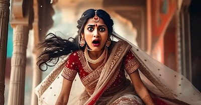 दूल्हे की मौत से दुल्हन सदमे में. (एआई तस्वीर)