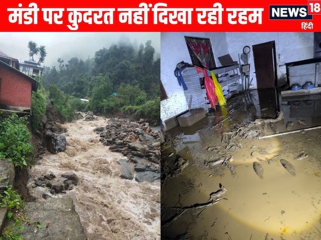 चौहारघाटी में बारिश से तबाही, 6 फुटब्रिज, वाहन बहा, चंडीगढ़ मनाली NH बंद