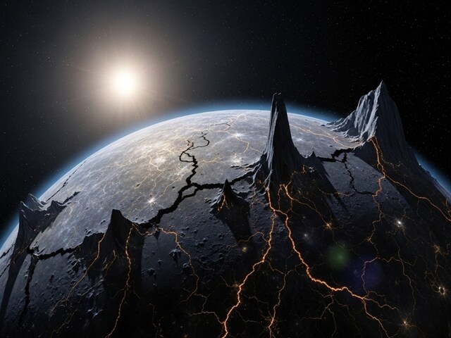 The land is bursting, the mountains are standing ... what is happening on Mercury? 11km small ..