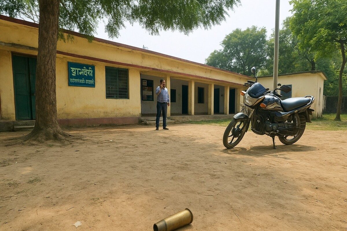 बिहार के स्कूल कैंपस में हवाई फायरिंग, गोली का खोखा बरामद, दहशत में छात्राएं