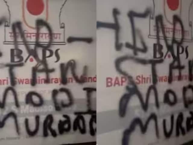 Hindu temple targeted in America, anti -India slogans written Hindu temple targeted in America, anti -India slogans written