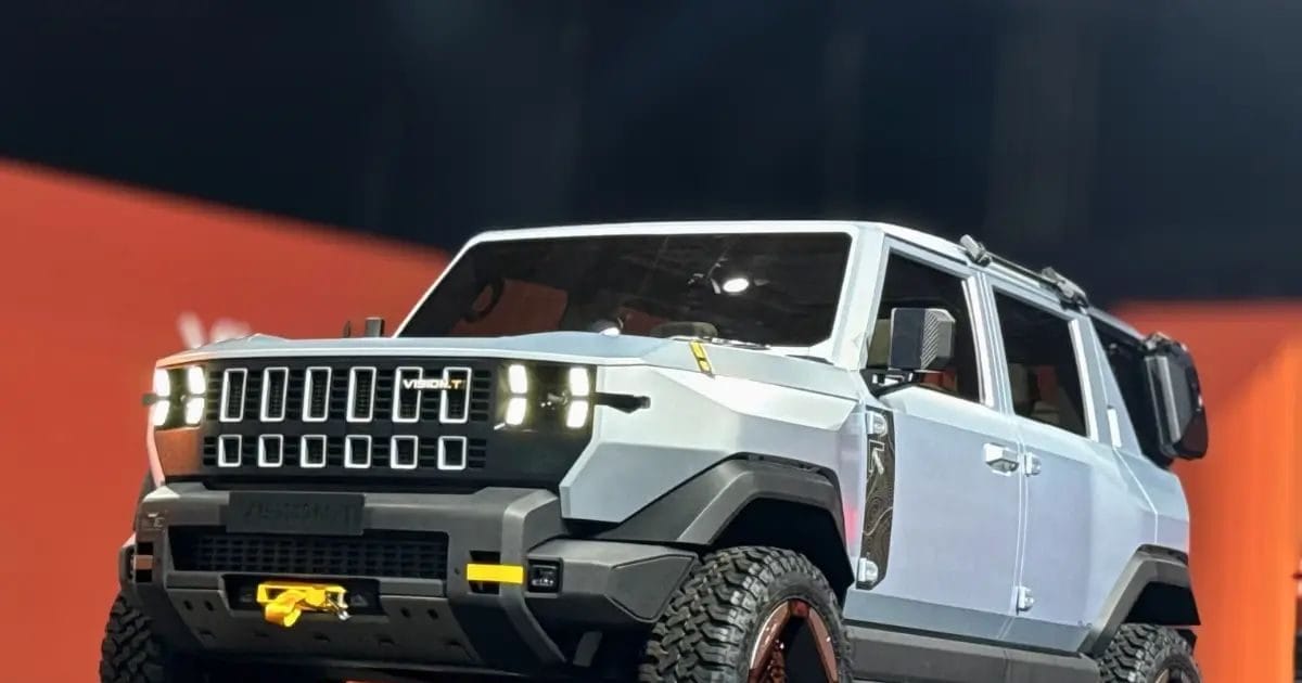 A glimpse of Future Electric Thar, Mahindra introduced Vision T SUV concept