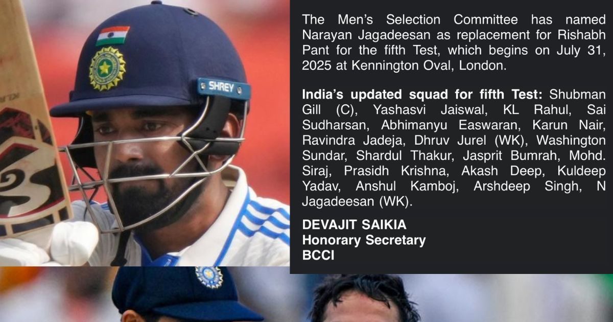 ind vs eng ऋषभ पंत के बाहर होने के बाद टीम का उप कप्तान कौन, किसको मिलेगी टीम की कमान